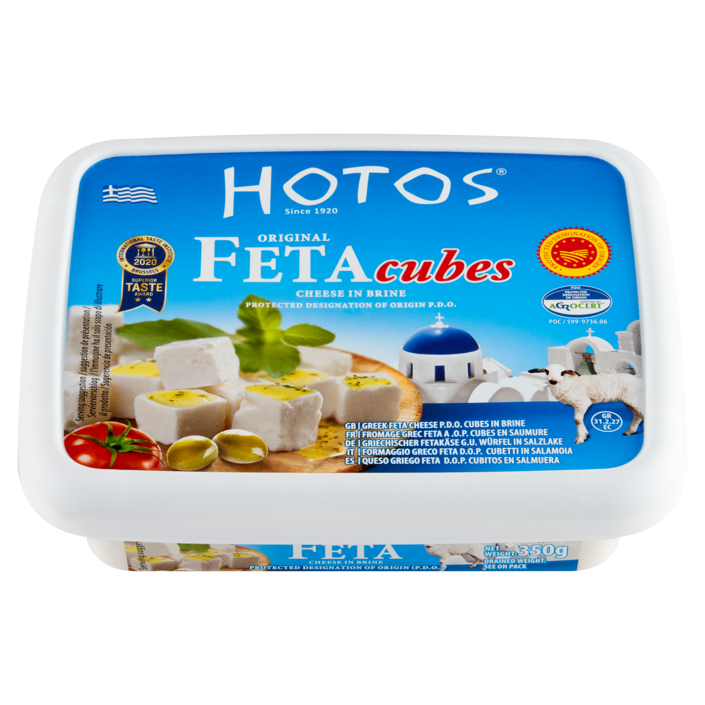 PDO HOTOS GREEK FETA CHEESE (brine cubes)