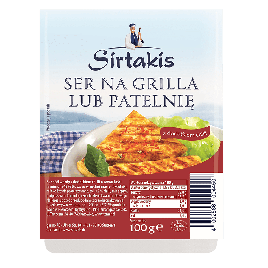 SIRTAKIS CHEESE WITH CHILLI FOR BARBECUE OR FRYING PAN